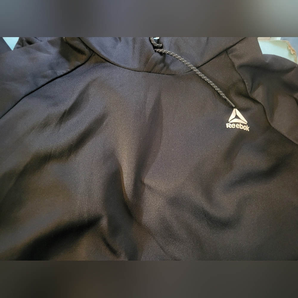 Mwns Reebok Black Hoodie with Logo sz 2XL # 677